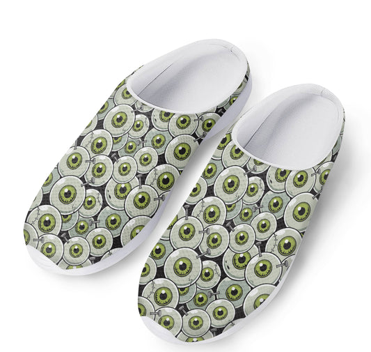 Frankenstein Eyeball Pattern Print Mesh Casual Shoes