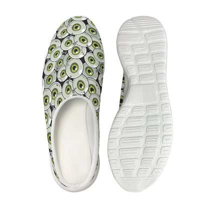 Frankenstein Eyeball Pattern Print Mesh Casual Shoes