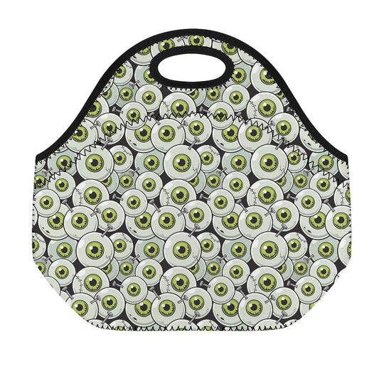 Frankenstein Eyeball Pattern Print Neoprene Lunch Bag