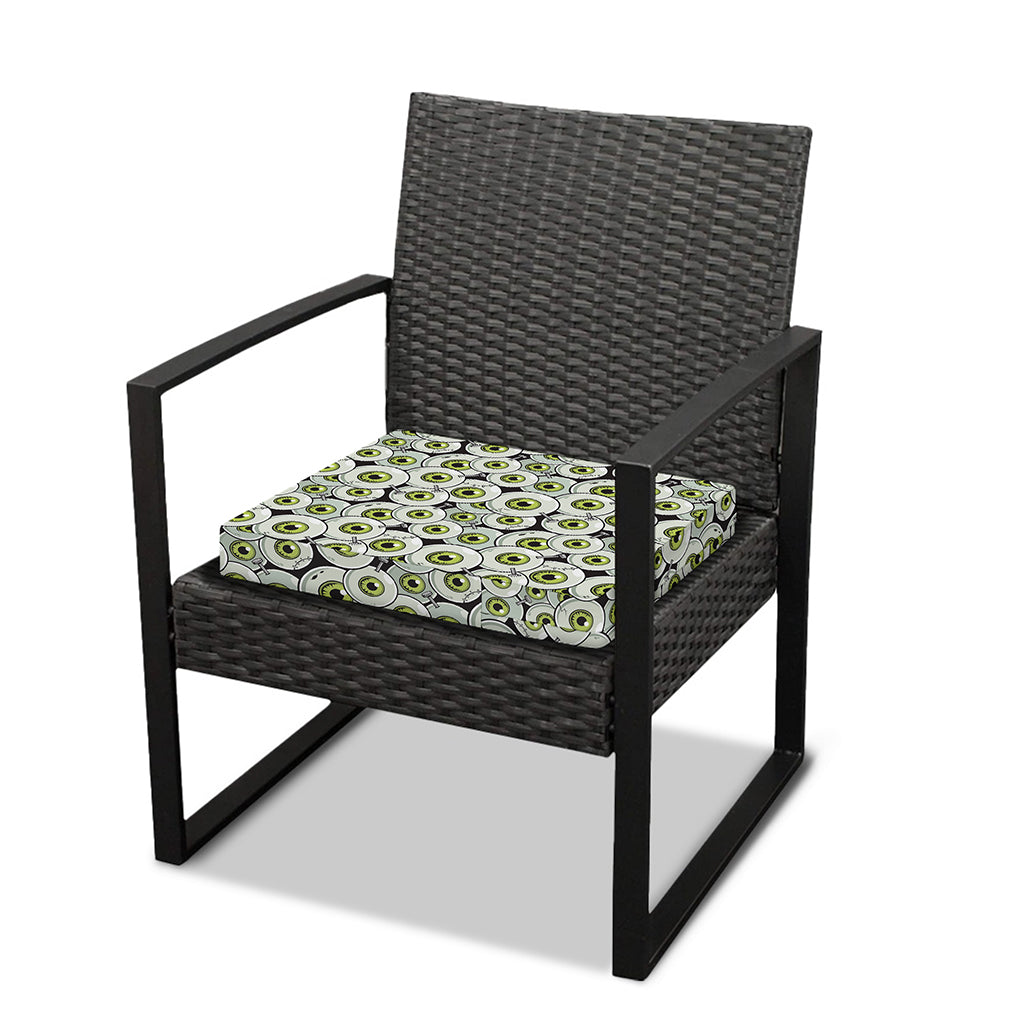 Frankenstein Eyeball Pattern Print Outdoor Seat Cushion Cover
