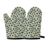 Frankenstein Eyeball Pattern Print Oven Mitts