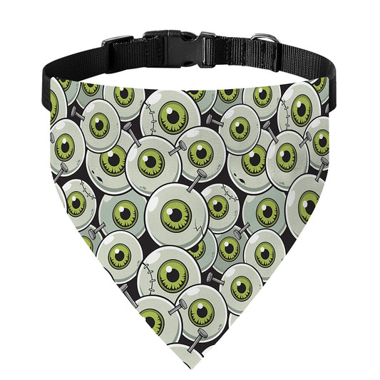 Frankenstein Eyeball Pattern Print Over The Collar Dog Bandana