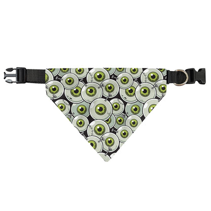 Frankenstein Eyeball Pattern Print Over The Collar Dog Bandana