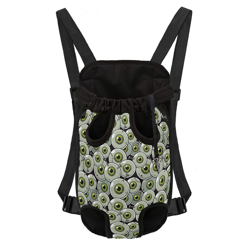 Frankenstein Eyeball Pattern Print Pet Carrier Backpack