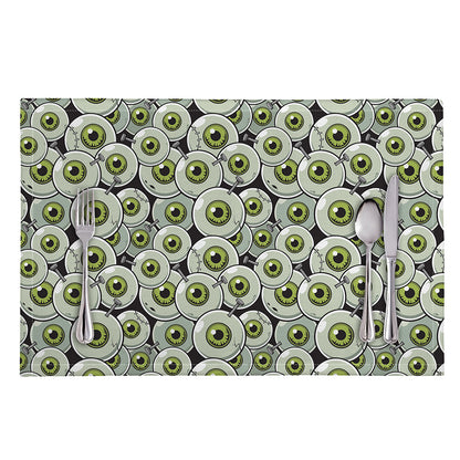 Frankenstein Eyeball Pattern Print Placemat