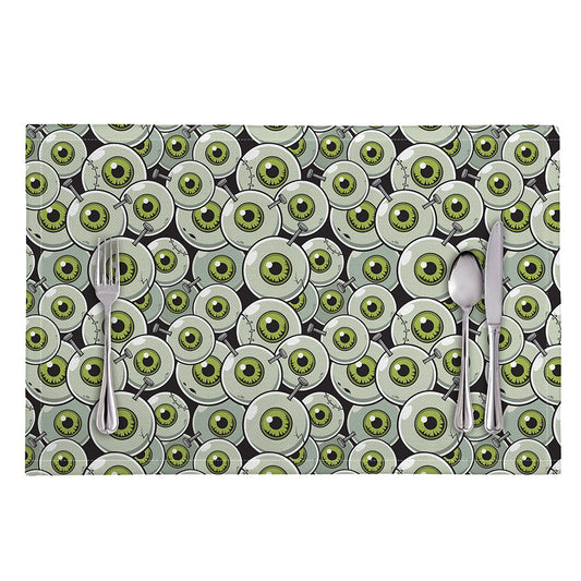 Frankenstein Eyeball Pattern Print Placemat