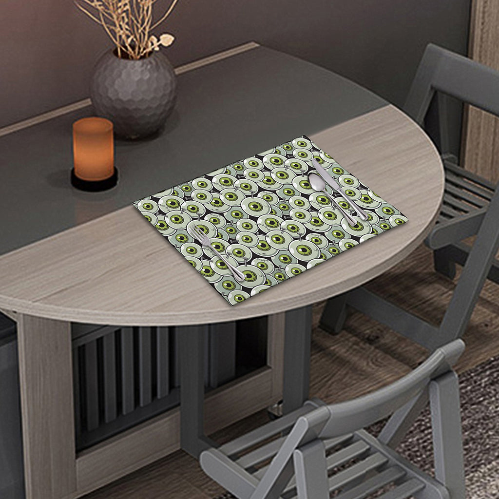 Frankenstein Eyeball Pattern Print Placemat