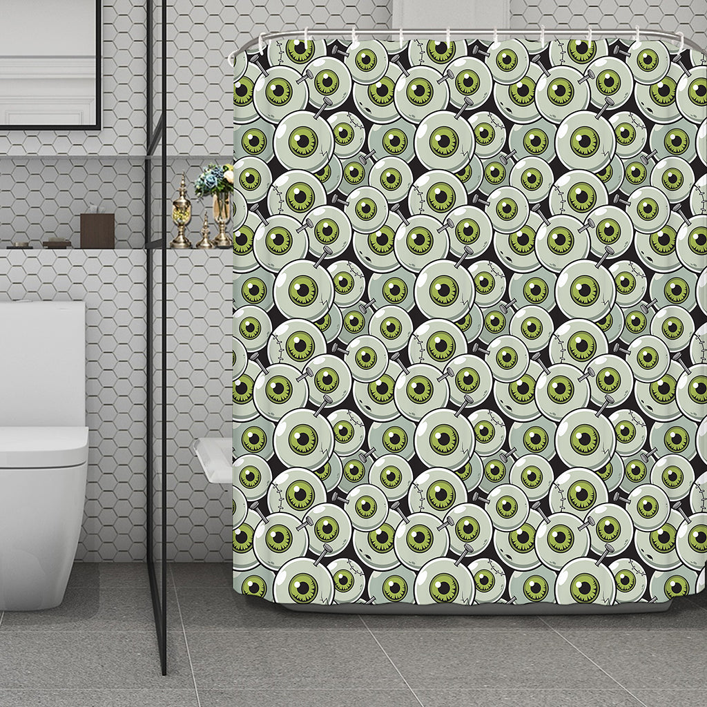 Frankenstein Eyeball Pattern Print Polyester Shower Curtain