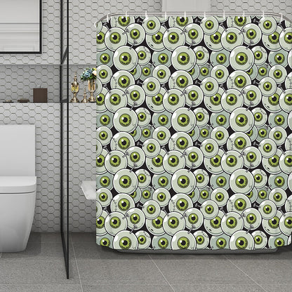 Frankenstein Eyeball Pattern Print Polyester Shower Curtain