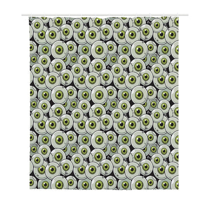 Frankenstein Eyeball Pattern Print Polyester Shower Curtain