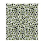 Frankenstein Eyeball Pattern Print Polyester Shower Curtain