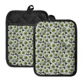 Frankenstein Eyeball Pattern Print Pot Holders With Pocket