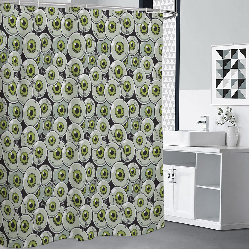 Frankenstein Eyeball Pattern Print Premium Shower Curtain