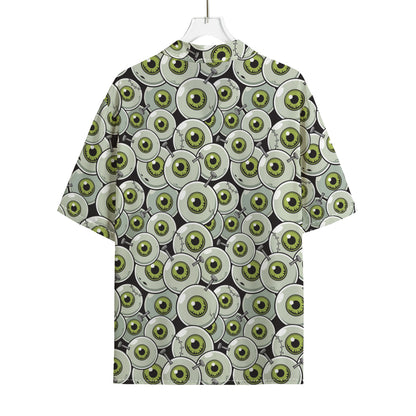 Frankenstein Eyeball Pattern Print Rayon Hawaiian Shirt