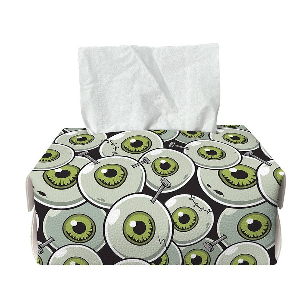 Frankenstein Eyeball Pattern Print Rectangle Tissue Box Cover