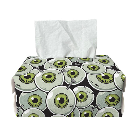 Frankenstein Eyeball Pattern Print Rectangle Tissue Box Cover