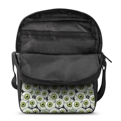 Frankenstein Eyeball Pattern Print Rectangular Crossbody Bag