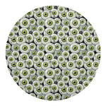 Frankenstein Eyeball Pattern Print Round Blanket