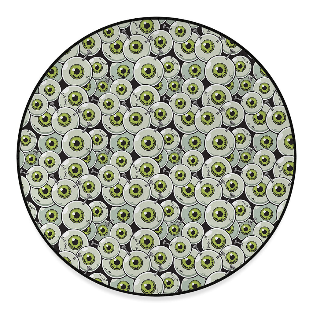 Frankenstein Eyeball Pattern Print Round Floor Mat