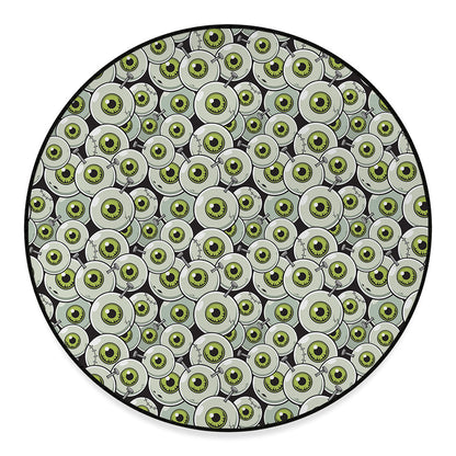 Frankenstein Eyeball Pattern Print Round Floor Mat