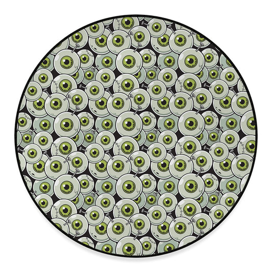 Frankenstein Eyeball Pattern Print Round Floor Mat