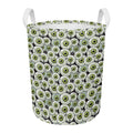 Frankenstein Eyeball Pattern Print Round Laundry Basket