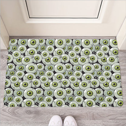 Frankenstein Eyeball Pattern Print Rubber Doormat
