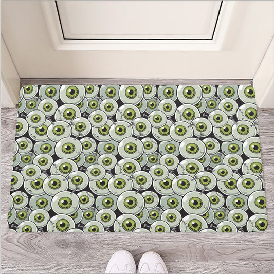 Frankenstein Eyeball Pattern Print Rubber Doormat