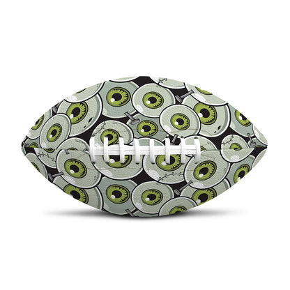 Frankenstein Eyeball Pattern Print Rugby Ball