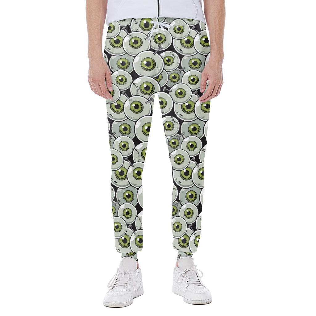 Frankenstein Eyeball Pattern Print Scuba Joggers