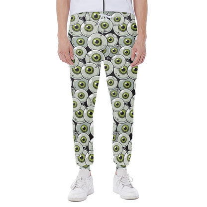 Frankenstein Eyeball Pattern Print Scuba Joggers