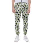 Frankenstein Eyeball Pattern Print Scuba Joggers
