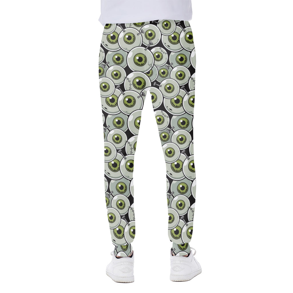 Frankenstein Eyeball Pattern Print Scuba Joggers
