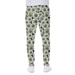 Frankenstein Eyeball Pattern Print Scuba Joggers