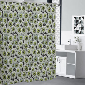 Frankenstein Eyeball Pattern Print Shower Curtain