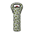 Frankenstein Eyeball Pattern Print Single Neoprene Wine Tote
