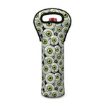 Frankenstein Eyeball Pattern Print Single Neoprene Wine Tote