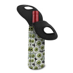 Frankenstein Eyeball Pattern Print Single Neoprene Wine Tote