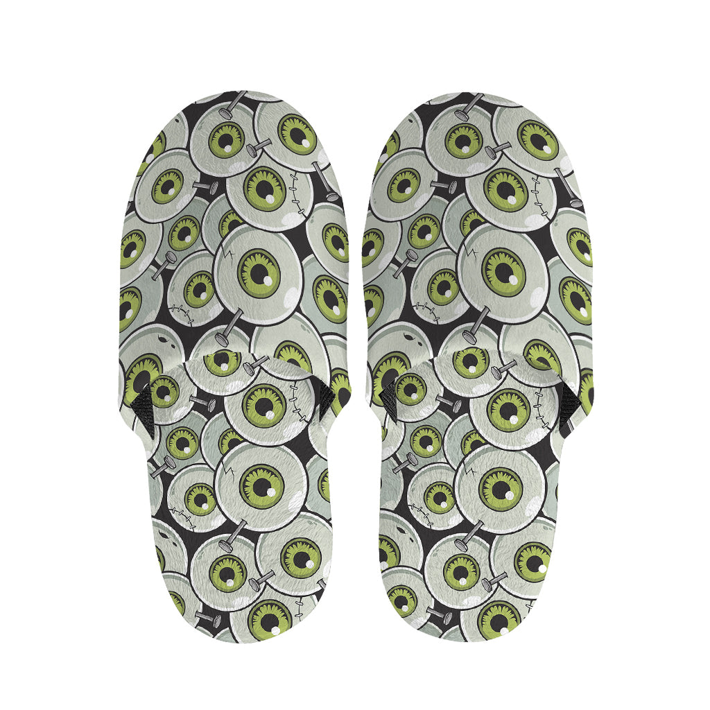 Frankenstein Eyeball Pattern Print Slippers