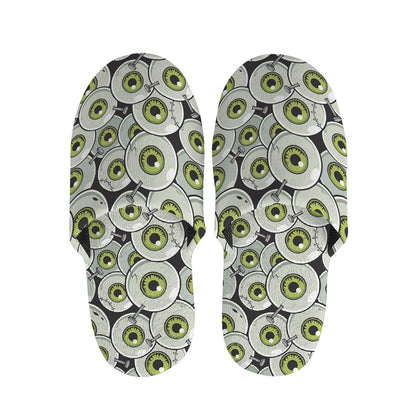 Frankenstein Eyeball Pattern Print Slippers