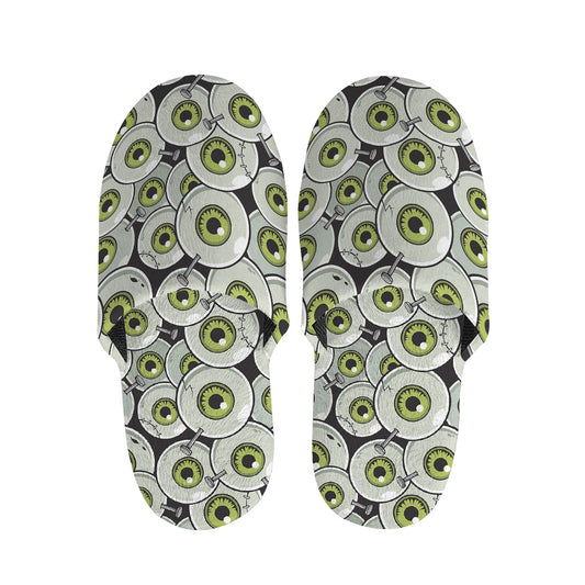 Frankenstein Eyeball Pattern Print Slippers