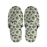 Frankenstein Eyeball Pattern Print Slippers