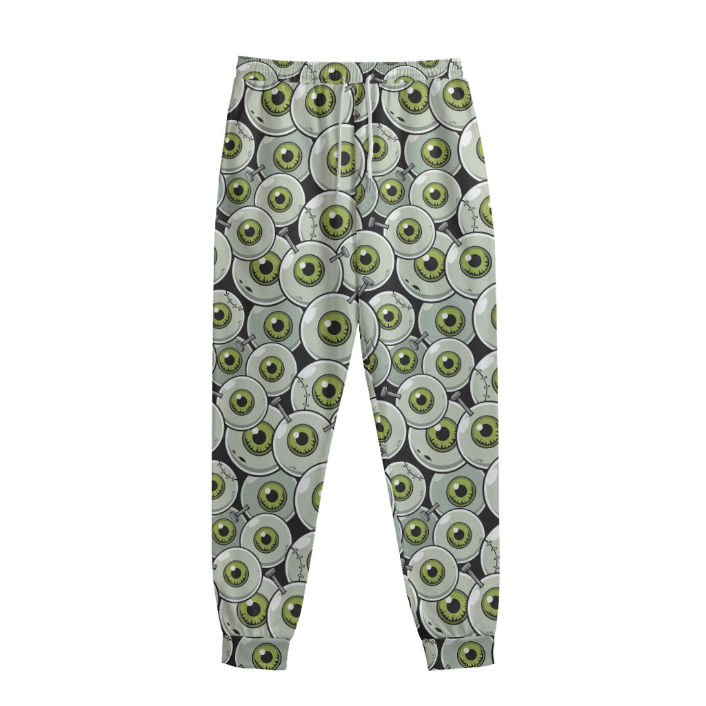 Frankenstein Eyeball Pattern Print Sweatpants