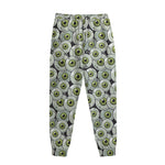 Frankenstein Eyeball Pattern Print Sweatpants