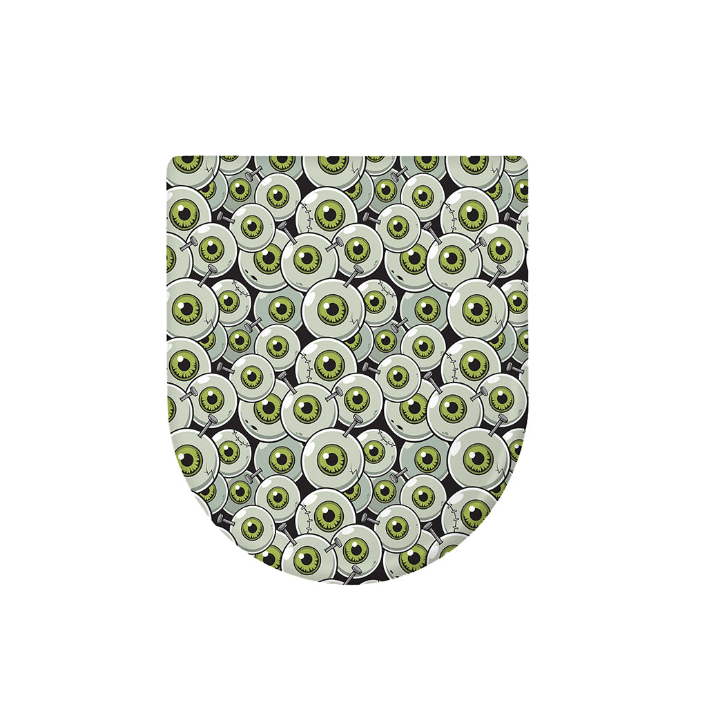 Frankenstein Eyeball Pattern Print Toilet Lid Cover