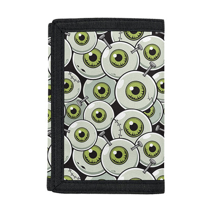Frankenstein Eyeball Pattern Print Trifold Wallet