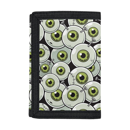 Frankenstein Eyeball Pattern Print Trifold Wallet