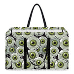 Frankenstein Eyeball Pattern Print Utility Tote Bag