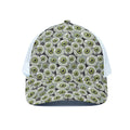 Frankenstein Eyeball Pattern Print White Mesh Trucker Hat