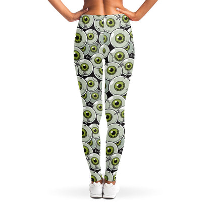 Frankenstein Eyeball Pattern Print Women's Leggings
